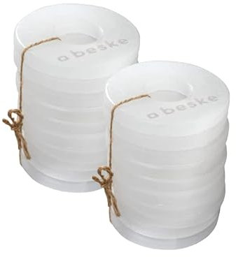 Betonfeuer Nachfüllwachs für alle runden Modelle 'SAVO, Steller, Sanford, Solo' | 20 handgegossene XL Wachsplatten der Beske-Manufaktur | Durchmesser 10 cm