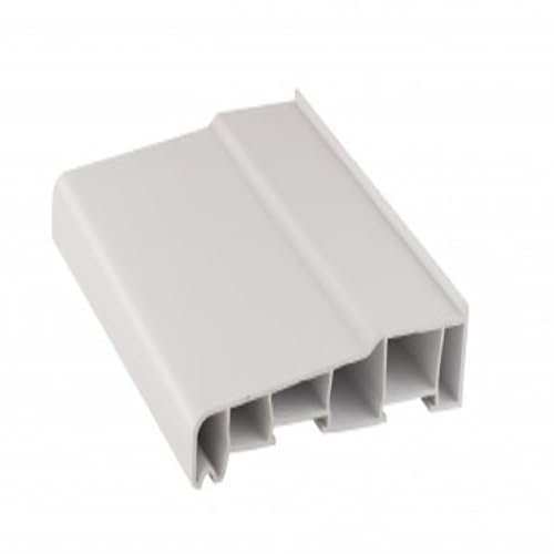150mm x1m White UPVC Plastic External Window Sill + 2 End Caps