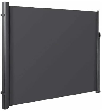 YXINAER Balcony Privacy Screen Retractable Side Awning Outdoor Patio Screen Fence Privacy Divider Garden Outdoor Pool Patio Wind Screen(3x1.6m)