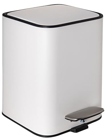 Erreke Pedalhink Badrum 3L, Vit, Uttagbar Innerhink, Modern Design, Tålig