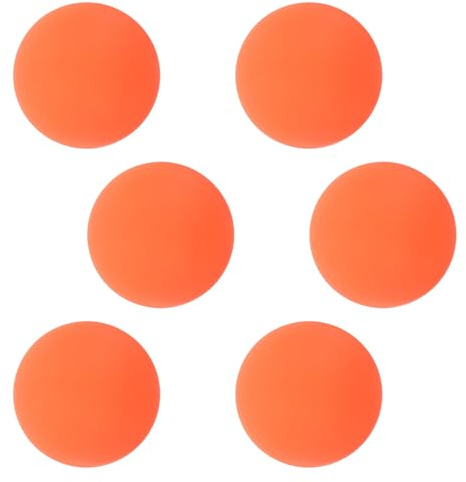 BATHVEVE 6 Piezas Puck de Hockey para Exteriores en Superficies Urbanas y Pavimento, Fabricado en PVC Naranja Alta Visibilidad y Pase Preciso para Hockey sobre Patines