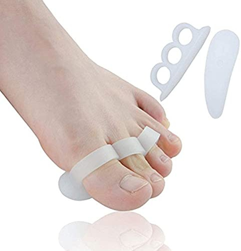 PEDIMEND Toe Separators for Hammer Toes - Gel Toe Straightener for Overlapping Toes - Ideal for Bent Toes/Crooked Toes/Curled Toes - for Men and Women - Foot Care (1PAIR - 2PCS)
