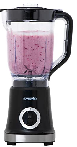 Mesko MS4079B Standmixer, 1,8 L BPA-freier Krug, Mixer Smoothie Maker Maximale Leistung 1000W, 2 Geschwindigkeitsstufen + Pulsfunktion, Blender mit 4 Edelstahlklingen, 20.000 U/min