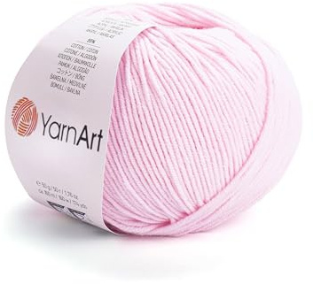 YarnArt, Jeans, Hilo de mezcla de algodón para amigurumi, ganchillo y punto, hilo turco suave 55 % algodón, 45 % poliacrílico, para proyectos hechos a mano, Color 18