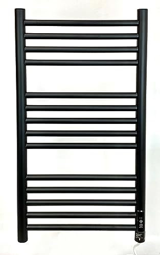 Greened House Siena - Scaldasalviette elettrico con timer integrato, 400 x 720 h, a risparmio energetico, colore: nero