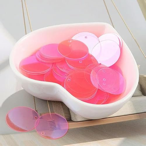 QIUMING 90 Teile/los Transparente Pailletten 20mm Große Runde Pailletten Nähen Handwerk Mit Seitlichem Loch für Kleidungsstücke DIY Lentejuelas Zubehör