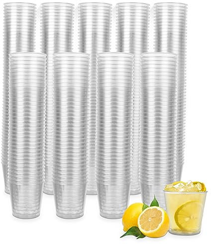 VIDETOL 400 Stück Schnapsgläser Plastik, 30ml/3cl Transparente Shotgläser aus PS Material, Wiederverwendbare Trinkbecher für Party, Geburtstage, Feste