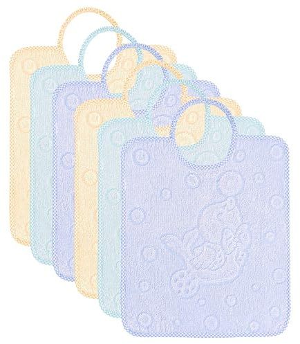 EMMEBi bavaglini asilo elastico spugna cotone bambini prodotti in Italia (Azzurro Elastico)