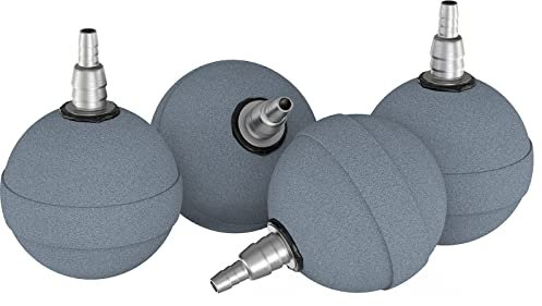 Pawfly Air Stones for Pond Aquarium 5cm Air Stone Ball Airstones Bubble Diffuser Release Tool for Air Pumps Fish Tanks Buckets Outdoor Fish Ponds and DWC Reservoirs, 4 Pack