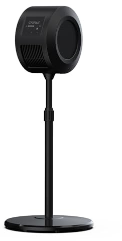 CYCPLUS Intelligenter Indoor-Radfahrventilator,BLDC-Motorantrieb Ventilator, 5 Geschwindigkeitsmodi mit Fernbedienung und APP-Steuerung, geräuscharmer Bluetooth/ANT Radfahrventilator