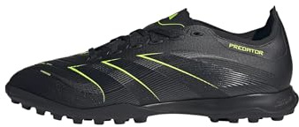 adidas Unisex Predator League Turf Football Boots, Core Black/Carbon/Lucid Lemon, 5.5 UK