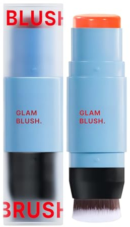 Barra De Rubor Para Mejillas | Barra Multiusos De Sombra De Ojos Y Rubor En Crema - Doble Punta Hidratante Con Color Instantáneo Para Viajes Y Uso Diario