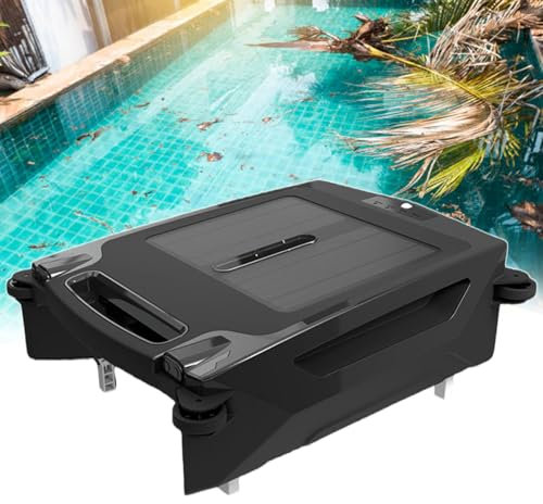 pealiritansemen Nuevo Limpiafondos Automático para Piscinas, Especialmente Diseñado para Residuos Flotantes. Doble Carga con Energía Solar Y Cargador, Batería De 2500 mAh, para Piscinas Interiores