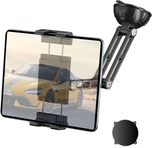 PLDHPRO Support de tablette pour voiture iPad - Ventouse avant en métal - 5,1-15,6