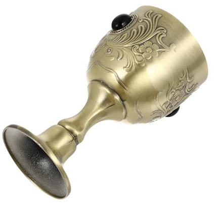 NOLITOY Cáliz de Vino Tinto Europeo Vintage de Aleación Metálica, Mini Copa Retro para Fiestas y Decoración, Taza de Metal Lisa Fácil de Limpiar, Adecuado para Banquetes y Eventos