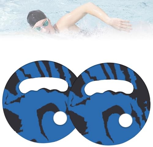 Dischi - 2 pezzi per allenamento galleggiabilità, facile da afferrare, disco da nuoto a mano, per sport all'aperto, allenamento acquatico, vacanze estive e feste
