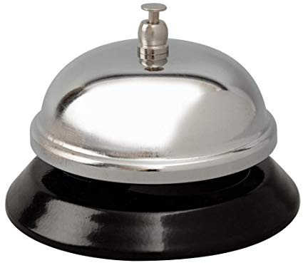 Beaumont Stainless Steel Service Bell 88mm - Distinct, Clear Ring with Light Touch, Ideal for Cafes, Restaurants, Takeaway Shops