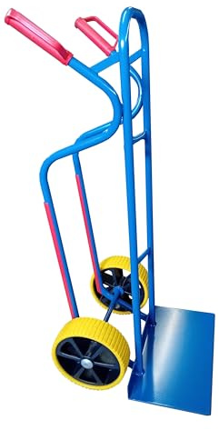 RLW Profi Stahlrohr Sackkarre Stapelkarre Jumbo 250 kg - Schaufel 280x470 mm - Made in EU - kein Asien-Import - thermoplastisches Gummirad gelb/PVC-Speichenfelge schwarz/Gleitlager