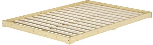 Erst-Holz Futonbett 160x200 platzsparend extra niedriges Loftbett Fichte Tanne geölt V-60.47-16Rollrost inkl.