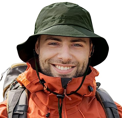 TOP-EX XL/XXL sombreros impermeables para hombres y mujeres, sombrero de safari para todo clima al aire libre, plegable, UPF 50, sombreros de golf, de pesca, para caminar, senderismo, ajustables y a