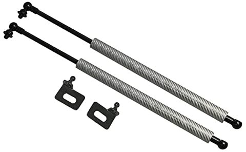 DZSQHDSAF Compatible para Subaru para Forester SG 2002-2009 Capó Delantero Puntales De Gas Amortiguadores De Varilla De Apoyo Muelle neumático(Plata)