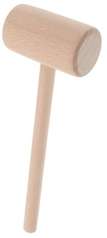 PERSELOSO DIY Tool Wooden Beech Hammer Leather Handle for Leatherworking Woodworking and Crafting