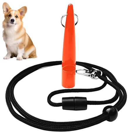 Zerquell Fischietto per Cani Richiamo con Cordino, Fischietto Professionale, Frequenza Standardizzata, Aiuto Educativo per Cani, Udibile e Ampio Raggio (Arancia)