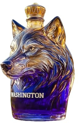 Garrafa de whisky - Escultura animal hecha a mano en, diseño elegante para botellas de vino de perro, dispensador de alcohol de cristal de la más alta calidad, pieza central decorativa ornamentada |