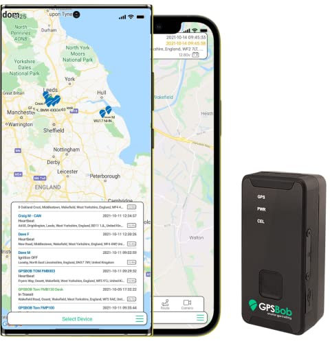 GPSBob - Rastreador GPS personal 4G de 5 años, todo incluido, sin tarifas mensuales, sin suscripciones, tarifa única, 5 años de servicio incluido, rastreador personal, Plug and Play y funda magnética