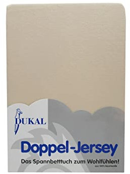 Dukal | Spannbettlaken oval für Kinderwagen Stubenwagen Wiegen Beistellbett | 35x75 – 40x75 cm | aus hochwertigem DOPPEL-Jersey | 100% Baumwolle | Farbe: Natur