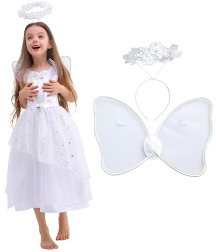 Sincere Party födsel Maria jungfru fancy klänning kostym, julängel snöflinga fin klänning för flickor 3–4 år