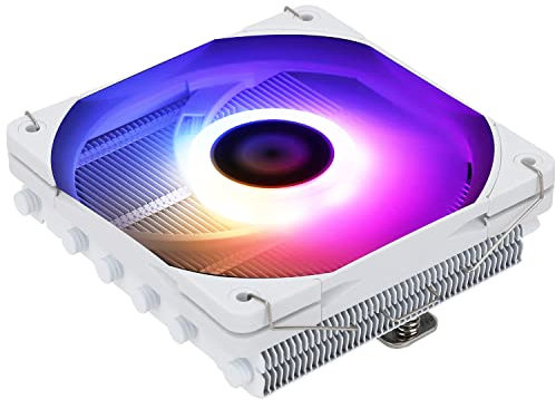 TR AXP120-X67 White ARGB Enfriador de aire CPU de bajo perfil con ventilador PWM TL-C12015W-S de 120 mm, 6 tubos de calor, 67 mm de altura, para AMD AM4 AM5/Intel