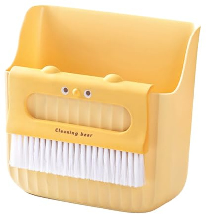PRETYZOOM 1 Set Set Mini Scopa Palmare Scopa Ad Aria Mini Pennello Kit per La Pulizia dello Sfiato Dell'asciugatrice Manuale della Spazzatrice per Tappeti Scopa Morbida Mano Plastica Yellow
