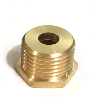 Mässing kranadapter, rörmontering omvandlare EU G1/2 gänga till US 9/16-24 UNEF gängkontakt (hane G1/2 x hona 14 mm)