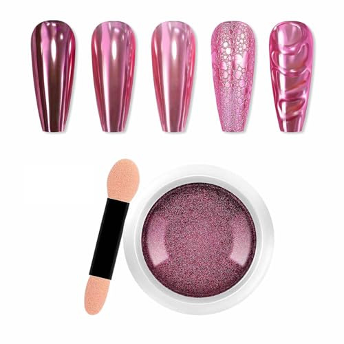 Polvo de uñas cromado, espejo holográfico metálico, polvo cromado reflectante, brillante, pigmento de uñas para decoración de uñas (04)