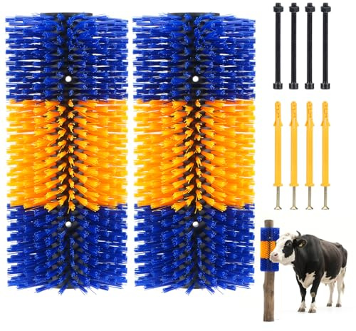 Uross Livestock Scratch Brush, 2 Pcs Cattle Brush, Horse Brushes for Grooming, Relieve Itching on the Back of Livestock Great Supplies for Horse, Cattle, Goat, Cow, Sheep, Pig.ect Animal