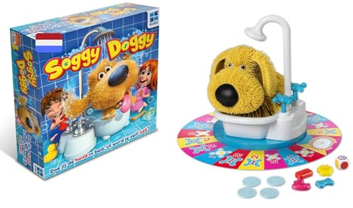 Megableu - SOGGY DOGGY - Brädspel för barn 4 år+ - Interaktivt actionspel med stänkande hund - 2–4 spelare - lustigt vattenspel för hela familjen - Presentidé - nederländsk version