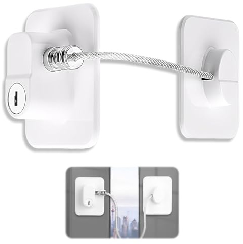 JYNXOR 1 Pezzi Blocca Finestre Per Bambini,Lucchetto per Frigorifero con Chiavi, Blocca Finestra Bambini, Bambini Lucchetto Armadio per Frigorifero, Lavatrice, Mobile, Finestra