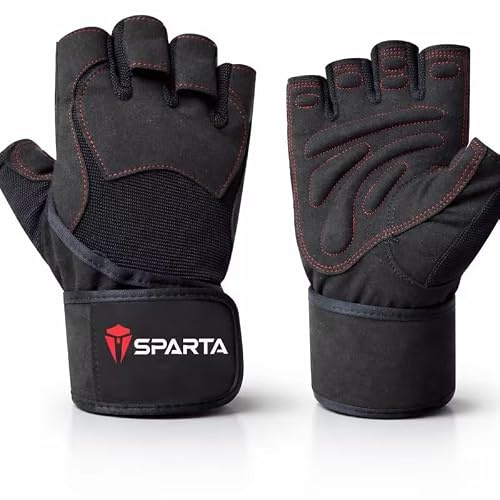 Sparta Weight Lifting Gloves for Men & Women – Gym Gloves for Weightlifting, Workout, Fitness & Training – Comfortable Grip Gloves for Gym, Cross Training & Exercise