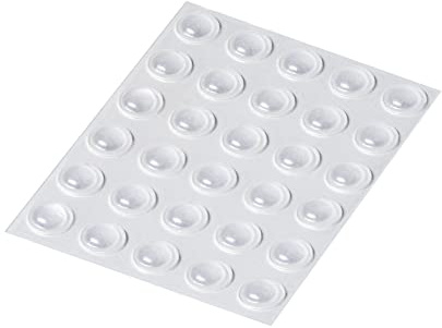 Happy Bananas Mini Clear Self Adhesive Domed Bumper Dots Stops Rubber Feet for Coasters, Glass, Crafts - 6.4mm x 1.9mm (30)