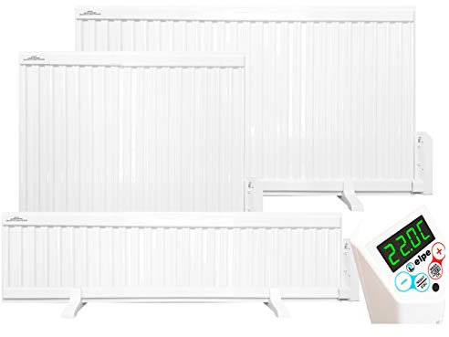 Oil Filled Electric Radiator Heater Wall Mounted or Portable with LCD Thermostat Programmable (2000W - 1140mm x 600mm*)