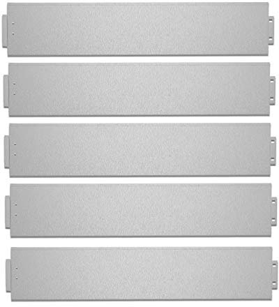 UISEBRT - Bordatura da Giardino, Prato in Acciaio galvanizzato, 5m Bordo per aiuole in metallo 100x18cm, 5 Pezzi Bordo di separazione