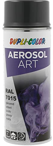 DUPLI-COLOR AEROSOL ART RAL 7015 schiefergrau glänzend 400 ml, Spraylack für vielseitigen Einsatz, schnelltrocknend, hohe Deckkraft, für Innen- und Außenbereiche geeignet