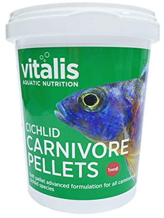 Vitalis Cichlid Carnivore Pellets Tropical Fish Food (1mm) 260g