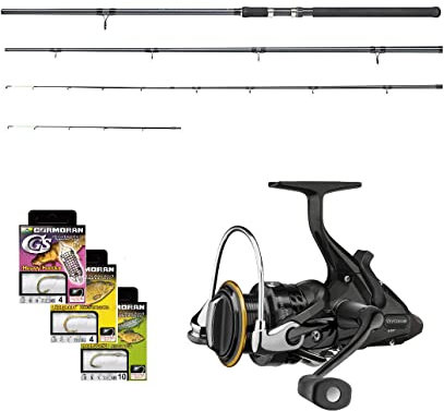 Feedercombo Angelset Dam Camaro Feeder Angelrute 3,90m / bis 120g + Cormoran Freilaufrolle + 30 Vorfachhaken