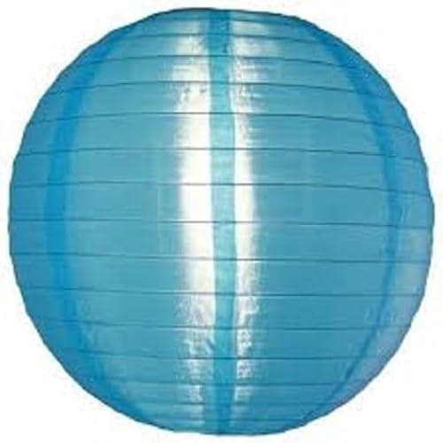 Blau Nylon Lampions 35 cm, 5 Stück, Wetterfest, für Kerzenhalter
