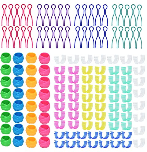 142 Pcs Bobbin Clamps Holders Thread Buddies, Bobbin Holder Clips Color Thread Clips Holder Silicone Spool Huggers Thread Holders for Embroidery Quilting Sewing Accessory Thread Spool Organizing
