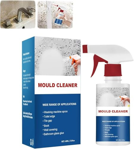 Auyuiiy Mildew Cleaner Foam, Mildew Cleaner Foam for Kitchen, Household Mildew Removal Foam Spray, Powerful Multi-Purpose Foam Cleaner, Mildew Cleaning Foam for Kitchen and Bathroom, 60ML (1PC)