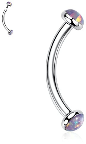 AROWRO Joyería de Piercing para Cejas G23 Titanio Anillos para Cejas Barra para Cejas Anillos para Ombligo Anillos para Ombligo Joyería Labret Vertical Anillo para Labio Rook Tragus Daith Pendiente