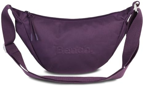 Bench Loft Girls Damen Crossbody Moon Bag Moon Umhängetasche Handtasche Schultertasche Crossbody-Tasche, pflaume lila, 34 x 18 x 9 cm